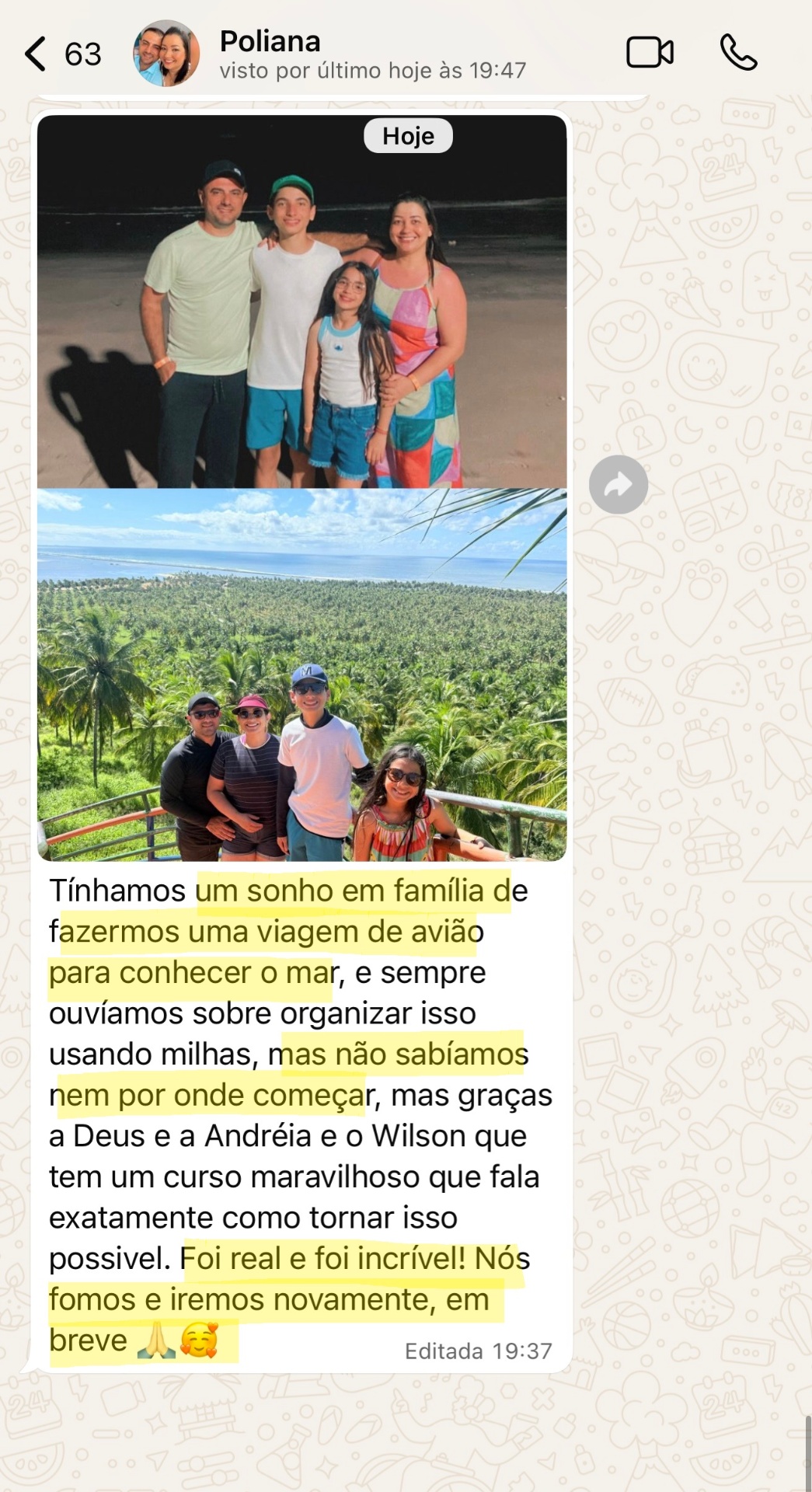 Depoimento de Poliana